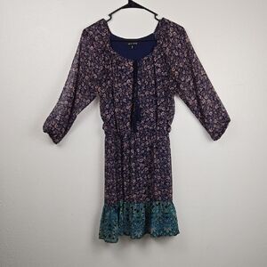 a new day Navy and Pink Floral Dress